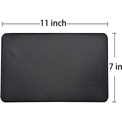  [아마존베스트]Hulless 11 x 7 inch Super Sticky Car Dashboard Anti Slip Mat Magic Anti Slip Mat Car Dashboard Sticky Pad Adhesive Mat for Cell Phone, CD, Electronic Devices, Keys, Sunglasses, etc