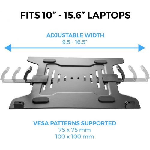  [아마존베스트]HumanCentric Laptop Mount Tray for Monitor Arms and Stands (Tray Only) | Notebook Arm Mount Tray Fits 75 x 75 and 100 x 100 mm VESA Mount Holes | Fully Secures Laptop