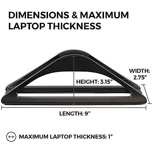  [아마존베스트]HumanCentric Vertical Laptop Stand for Desks (Matte Black) | Adjustable Holder to Dock Apple MacBook, MacBook Pro, and Other Laptops to Organize Work & Home Office