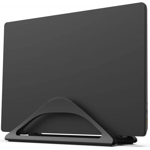  [아마존베스트]HumanCentric Vertical Laptop Stand for Desks (Matte Black) | Adjustable Holder to Dock Apple MacBook, MacBook Pro, and Other Laptops to Organize Work & Home Office