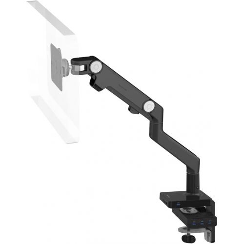  Humanscale HumanScale M8 Monitor Arm with MConnect USB 3.0 Dual-video Docking Station with Integrated Clamp Mount Silver