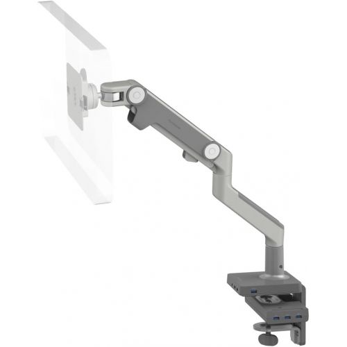  Humanscale HumanScale M8 Monitor Arm with MConnect USB 3.0 Dual-video Docking Station with Integrated Clamp Mount Silver