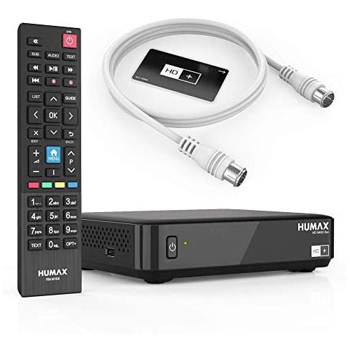  Humax Digital Humax HD Nano Eco Satellite Receiver Set with Satellite Cable Digital, DVB S, Black