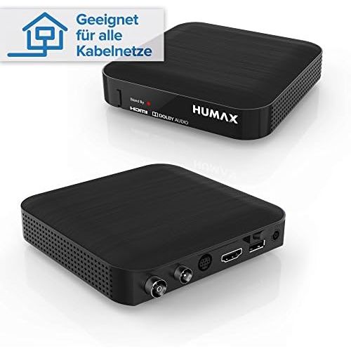  Humax Digital Humax Cable HD Nano Set with Cable Candy Beans / HDTV Cable Receiver Digital / DVB C Cable TV in Full HD (1080p) / with HDMI Connection / Digital Cable Reception / Black