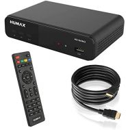 Humax Digital Humax HD Nano Digital HD Satellite Receiver 1080P Digital HDTV Satellite Receiver with 12V Power Supply Camping Astra Pre Installed HDMI, SCART, DVB S/S2 (Includes Conecto HDMI