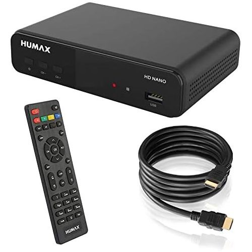  Humax Digital Humax HD Nano Digital HD Satellite Receiver 1080P Digital HDTV Satellite Receiver with 12V Power Supply Camping Astra Pre Installed HDMI, SCART, DVB S/S2 (Includes Conecto HDMI