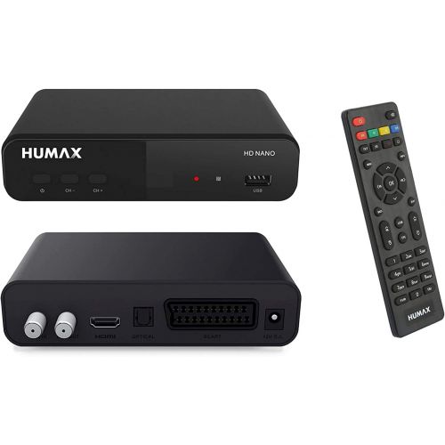  Humax Digital Humax HD Nano Digital HD Satellite Receiver 1080P Digital HDTV Satellite Receiver with 12V Power Supply Camping Astra Pre Installed HDMI, SCART, DVB S/S2 (Includes Conecto HDMI