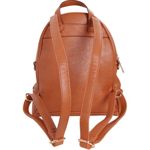  Humble Chic NY Humble Chic Vegan Leather Backpack Purse Small Fashion Travel School Bag Bookbag, Saddle Brown, Camel, Tan, Cognac, Walnut