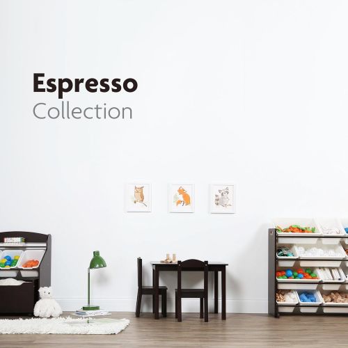  [아마존베스트]Humble Crew Extra-Large Toy Organizer, 16 Storage Bins, Espresso/White