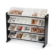 Humble Crew WO128 Extra-Large Supersized Storage Organizer, Black with White Bins