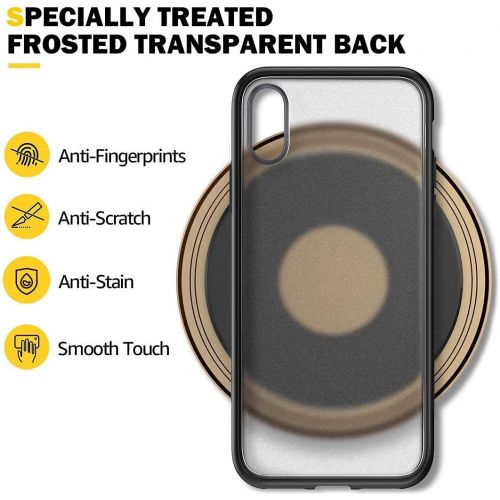  [아마존베스트]Humixx Shockproof Series iPhone Xs Case/iPhone X Case, [Military Grade Drop Tested] [Upgrading Materials] Translucent Matte Case with Soft Edges, Shockproof and Anti-Drop Protectio