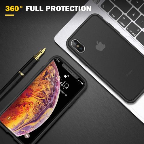  [아마존베스트]Humixx Shockproof Series iPhone Xs Case/iPhone X Case, [Military Grade Drop Tested] [Upgrading Materials] Translucent Matte Case with Soft Edges, Shockproof and Anti-Drop Protectio