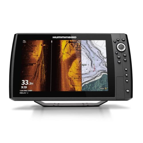  Humminbird 410920-1 HELIX 12 CHIRP Sonar G3N Dual Spectrum Combo Fishfinder/GPS/Chartplotter with MEGA Down & Side Imaging + & 12.1 Display