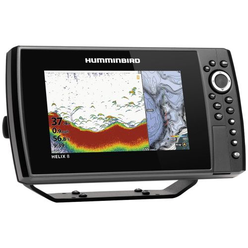  Humminbird 410810-1 HELIX 8 CHIRP Sonar G3N Dual Spectrum Combo Fishfinder/GPS/Chartplotter with 8 Display