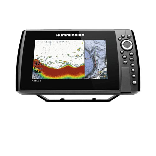  Humminbird 410810-1 HELIX 8 CHIRP Sonar G3N Dual Spectrum Combo Fishfinder/GPS/Chartplotter with 8 Display