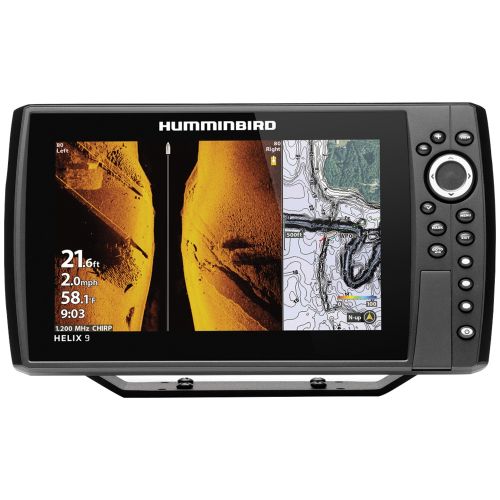  Humminbird 410860-1 HELIX 9 CHIRP Sonar G3N Dual Spectrum Combo Fishfinder/GPS/Chartplotter with MEGA Down & Side Imaging + & 9 Display