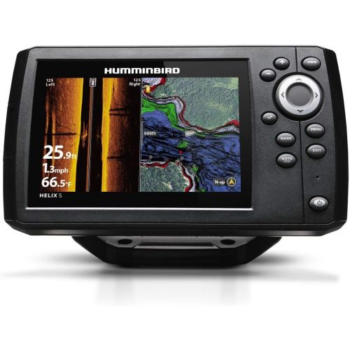  Humminbird 410230-1 HELIX 5 CHIRP SI GPS G2 Fish Finder, Black