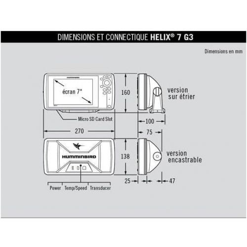  [아마존베스트]Humminbird Echo Finder GPS Card Plotter Complete with Transmitter Helix 7 Chirp GPS G3