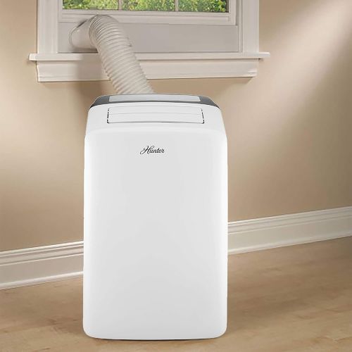  Hunter 12,000 BTU Extra Large Room 400 Sq. Ft, Remote Control, Auto Smart Mode Portable Air Conditioner, White