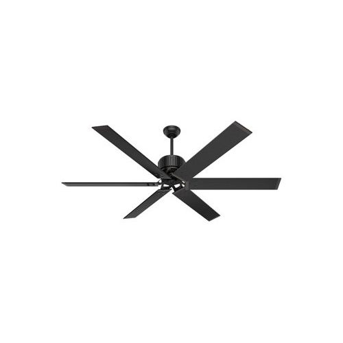  Hunter Outdoor Ceiling Fan Black 59136 HFC-72 72 with Wall Control, Matte Black (Desk Fan Included)