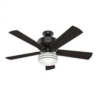 Hunter 55078 Cedar Key 52 Outdoor Ceiling Fan with LED Light & Remote, Matte Black