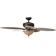 Hunter Grand Cayman 54 In. Onyx Bengal Damp Rated Ceiling Fan with Light Kit