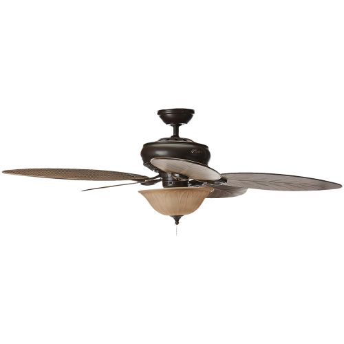  Hunter Grand Cayman 54 In. Onyx Bengal Damp Rated Ceiling Fan with Light Kit