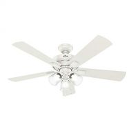 Hunter 54204 Crestfield 52 Ceiling Fan with LED Lights, Fresh White