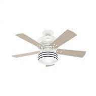 Hunter 54148 Cedar Key 44 Outdoor Ceiling Fan with LED Light & Remote, Fresh White