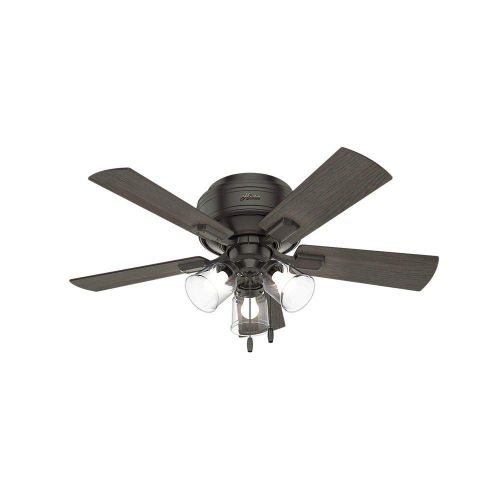  Hunter 52153 Crestfield 42 Ceiling Fan with LED Light, Noble Bronze