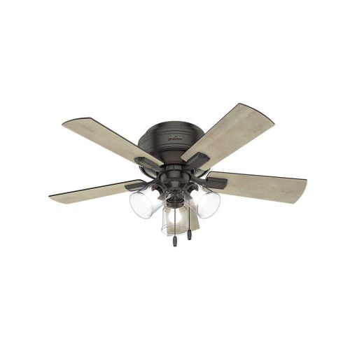  Hunter 52153 Crestfield 42 Ceiling Fan with LED Light, Noble Bronze