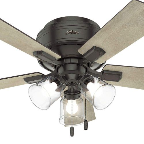  Hunter 52153 Crestfield 42 Ceiling Fan with LED Light, Noble Bronze