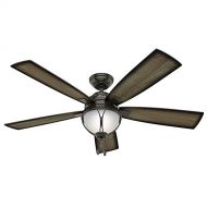 Hunter Sun Vista 54 in. LED Indoor/Outdoor Noble Bronze Ceiling Fan with Light Kit