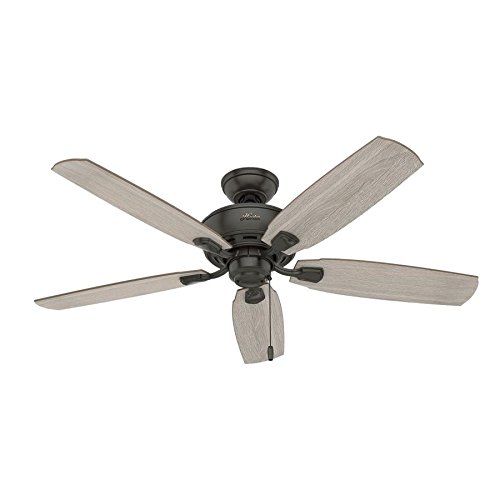  Hunter Amberlin LED 52-in Noble Bronze Indoor Downrod Or Close Mount Ceiling Fan with Light Kit