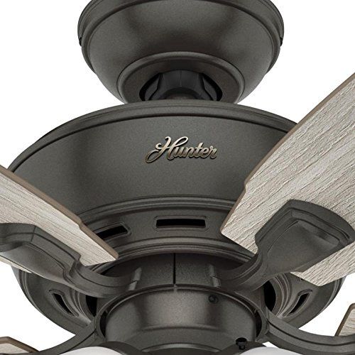  Hunter Amberlin LED 52-in Noble Bronze Indoor Downrod Or Close Mount Ceiling Fan with Light Kit