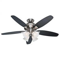 Hunter Landry 52 in. Indoor Brushed Nickel Ceiling Fan with Light Kit