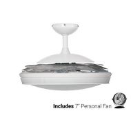 Hunter Ceiling Fan White 59086 Fanaway 48 with Light & Remote, White (Desk Fan Included)