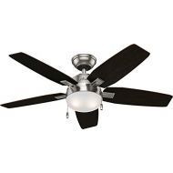 Hunter 59212 Antero LED Indoor Brushed Nickel Ceiling Fan with Light 46 in