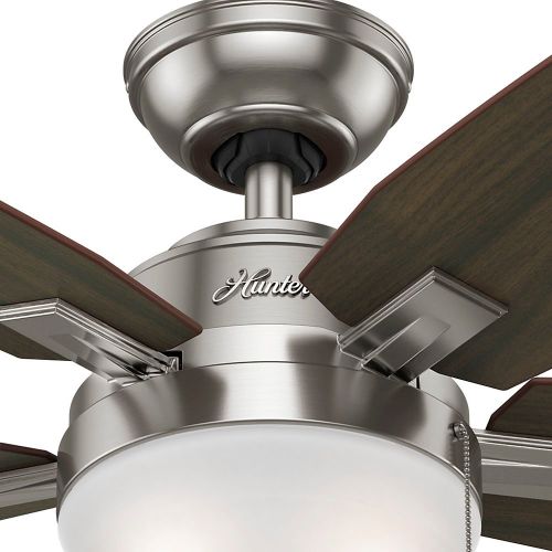  Hunter 59212 Antero LED Indoor Brushed Nickel Ceiling Fan with Light 46 in