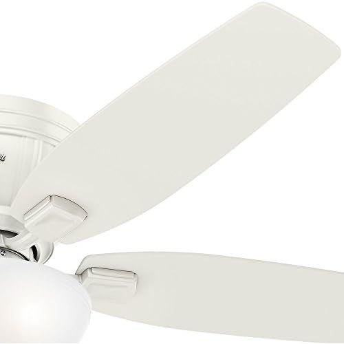  [아마존베스트]Hunter Fan Hunter 53378 Transitional 52`` Ceiling Fan With Light From Kenbridge Collection In White Finish, Large, See Image