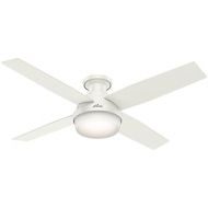 [아마존베스트]HUNTER 59242 Dempsey Indoor Low Profile Ceiling Fan with LED Light and Remote Control, 52, White