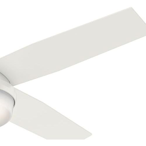  [아마존베스트]HUNTER 59242 Dempsey Indoor Low Profile Ceiling Fan with LED Light and Remote Control, 52, White