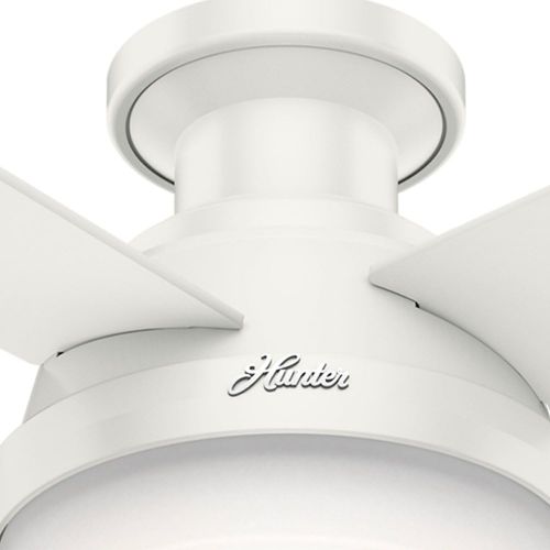  [아마존베스트]HUNTER 59242 Dempsey Indoor Low Profile Ceiling Fan with LED Light and Remote Control, 52, White