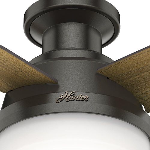  [아마존베스트]Hunter Dempsey Indoor Low Profile Ceiling Fan with LED Light and Remote Control, 44, Noble Bronze