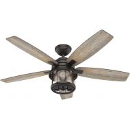 [아마존베스트]HUNTER 59420 Coral Bay Indoor / Outdoor Ceiling Fan with LED Light and Remote Control, 52, Noble Bronze