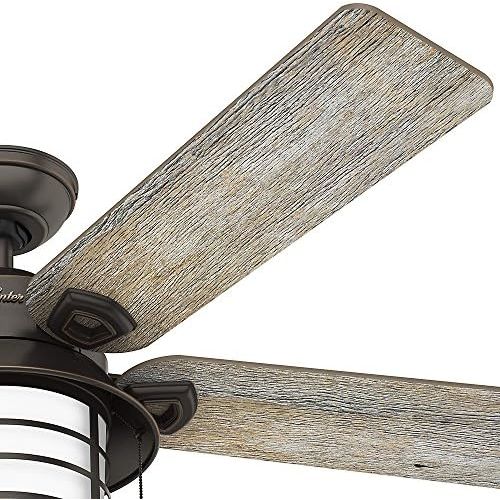  [아마존베스트]Hunter Fan Company Hunter Key Biscayne Indoor / Outdoor Ceiling Fan with LED Light and Pull Chain Control