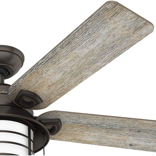  [아마존베스트]Hunter Fan Company Hunter Key Biscayne Indoor / Outdoor Ceiling Fan with LED Light and Pull Chain Control