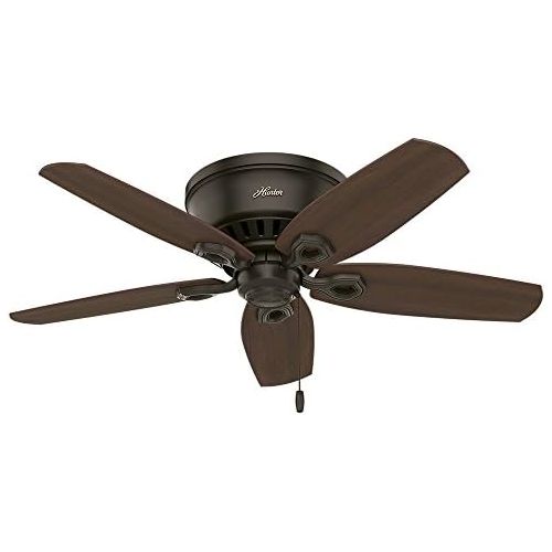  [아마존베스트]Hunter Fan Company 51091 Hunter Builder Indoor Low Profile Ceiling Fan with LED Light and Pull Chain Control, 42, New Bronze