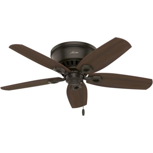  [아마존베스트]Hunter Fan Company 51091 Hunter Builder Indoor Low Profile Ceiling Fan with LED Light and Pull Chain Control, 42, New Bronze