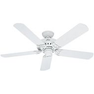 [아마존베스트]Hunter Fan Company 53125 Bridgeport 52-Inch ETL Damp Listed Ceiling Fan with Five White Plastic Blades